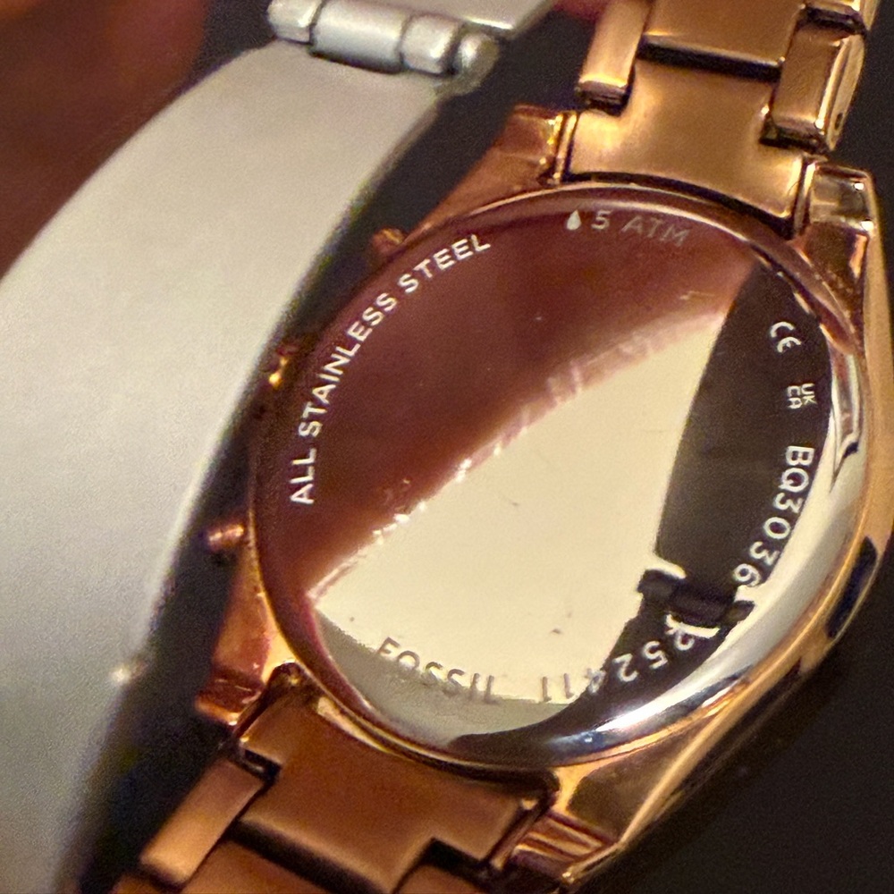 Fossil Modern Courier Chronograph Rose Gold Tone Stainless Steel Watch - Picture 8 of 9